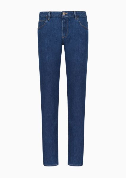 Medium Blue Jeans Homme Pantalon 5 Poches Coupe Slim En Denim De Coton Stretch Innovant